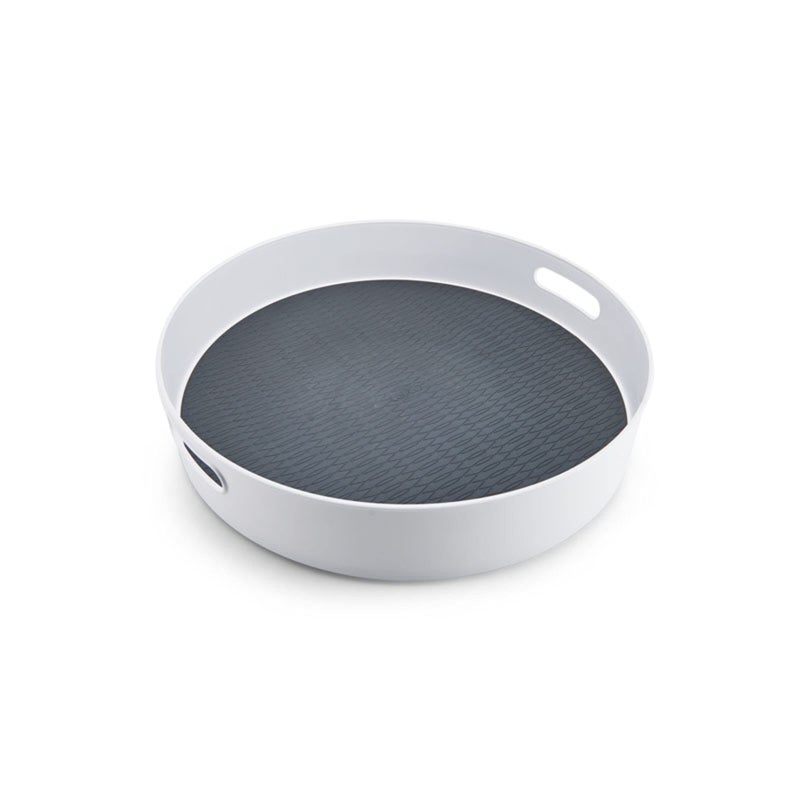 Copco Under-Sink Pantry and Cabinet Organizer, 18-Inch, Revolving Storage Solution, White and Gray - Image 2